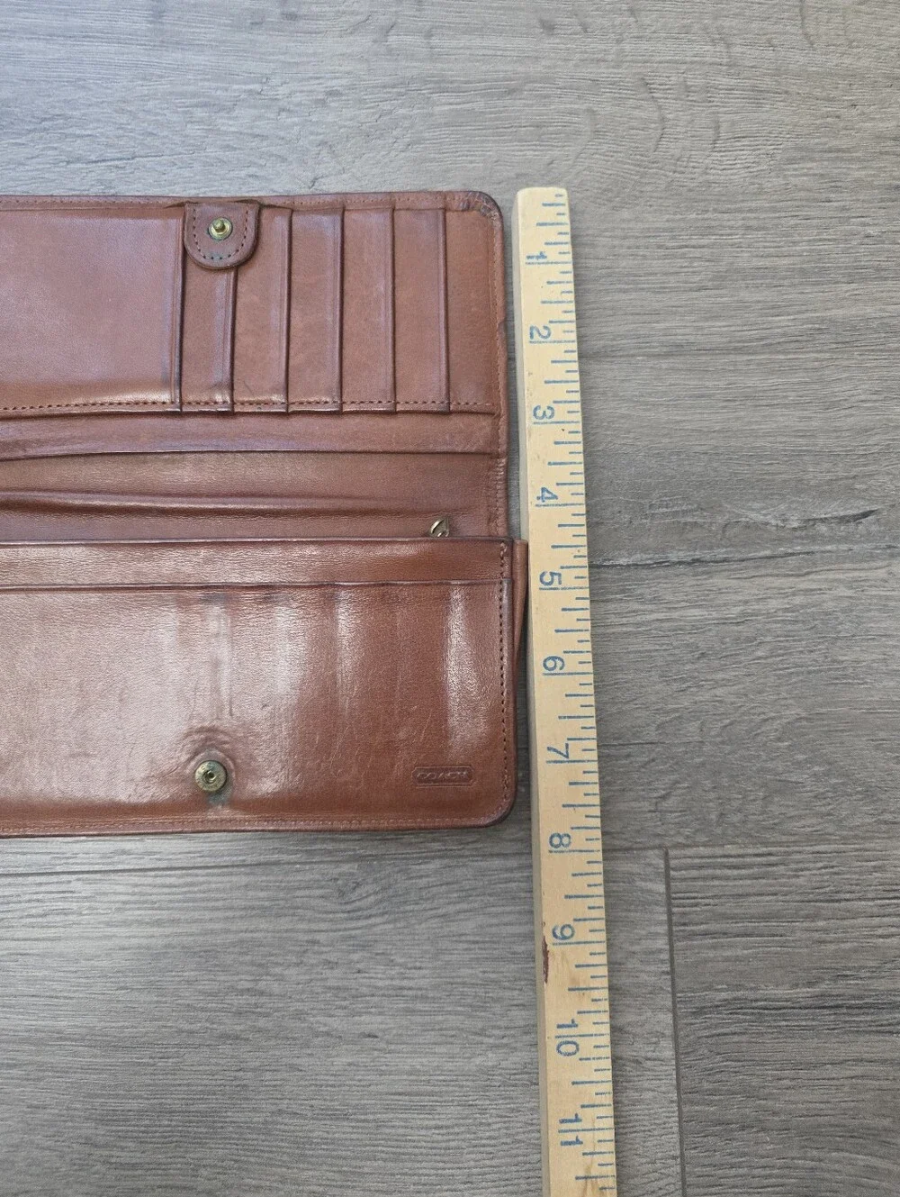 Coach Brown Leather Wallet Vintage Heritage Classic